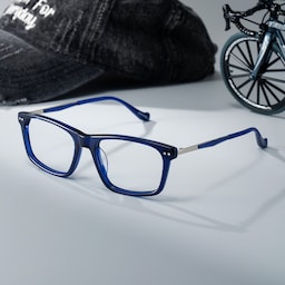 Cozy Rectangle Blue Glasses3