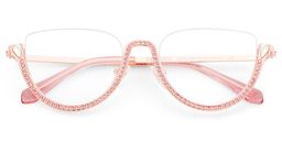 Sparkle Cateye Pink Glasses3
