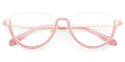 Sparkle Cateye Pink Glasses3