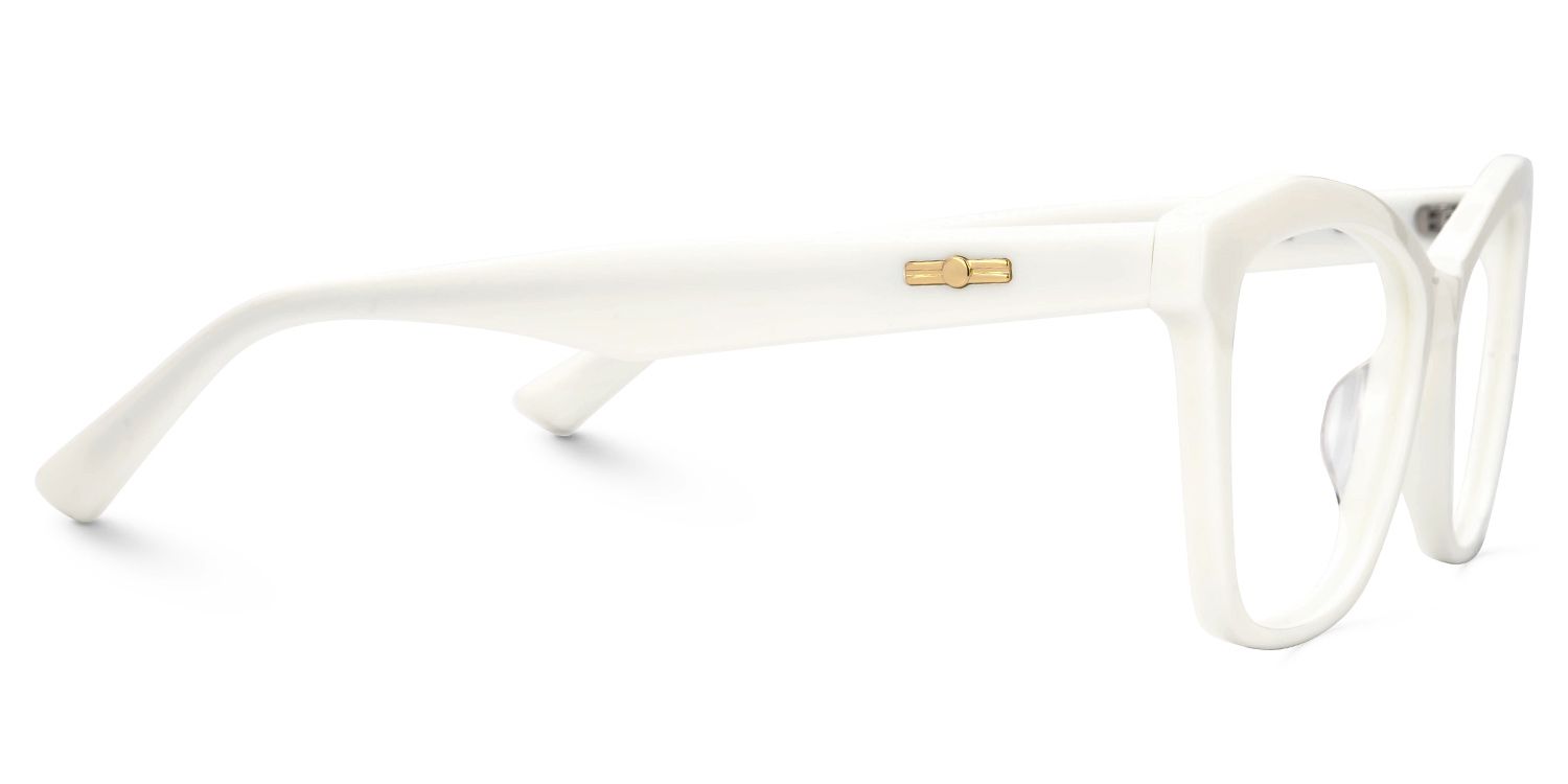 White Acetate Butterfly Eyeglasses- Angelee2