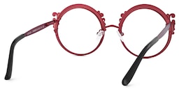 Nelida Round Red Glasses5