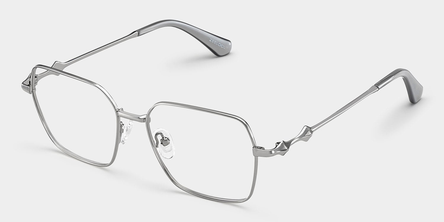 Kayla Geometric Silver Glasses2