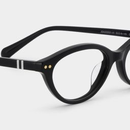 Ashby Black Oval Glasses5