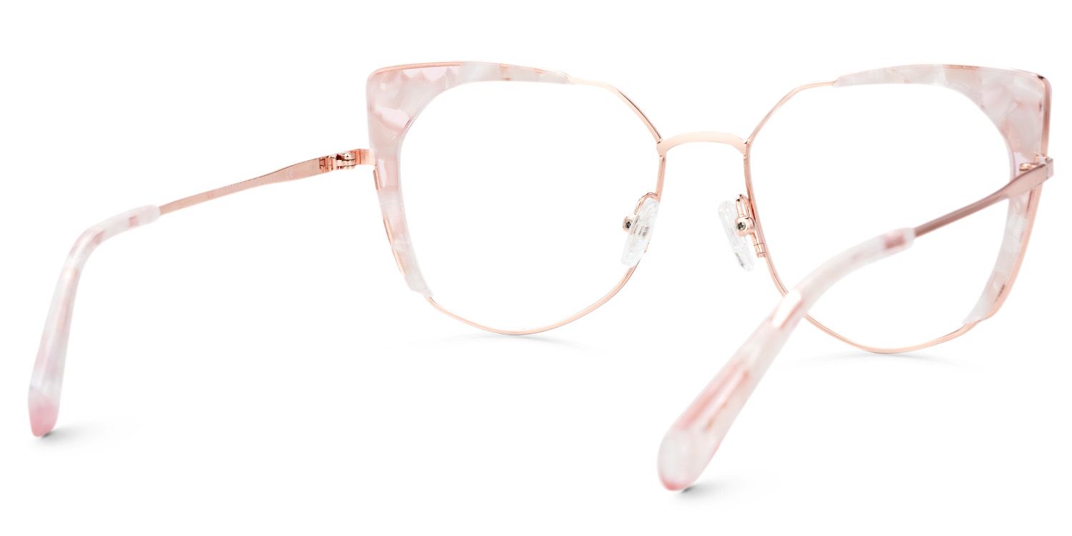 Ketty Pink Candlelight Cateye Prescription Glasses | Zeelool3