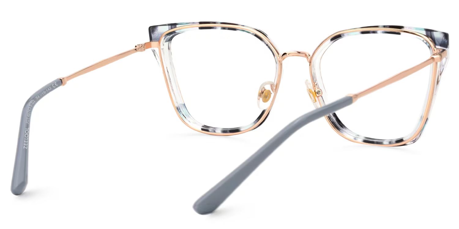 Martins TR90 Rectangle Blue Frame Glasses | Zeelool3