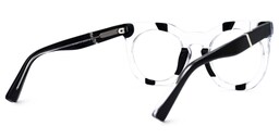 Leisa Round Black-Clear Glasses3
