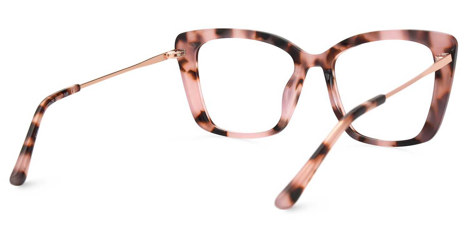 Sheyla Pink Tortoise Cat Eye Glasses for Women | Zeelool4