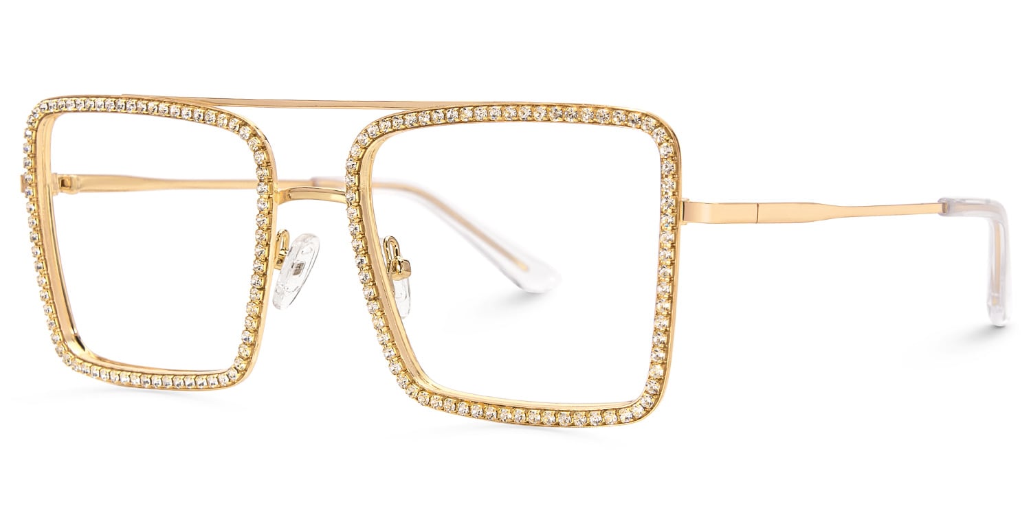 Diva Square Gold Glasses3
