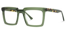 Leblanc Rectangle Green Glasses1