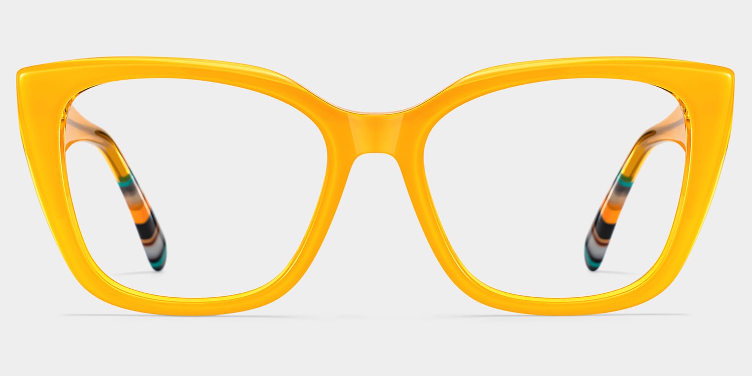 新品☆Flabelus ☆YELLOW☆39☆Sorm.86 Julius Yellow Frame Glasses with Butterfly Frame Online