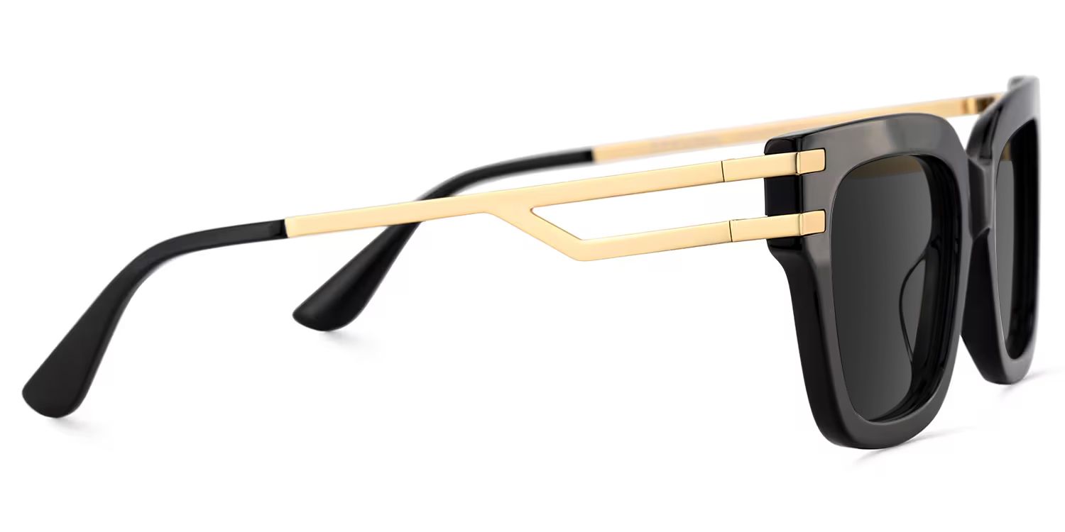 Square Cat-Eye Glasses With Black Color3