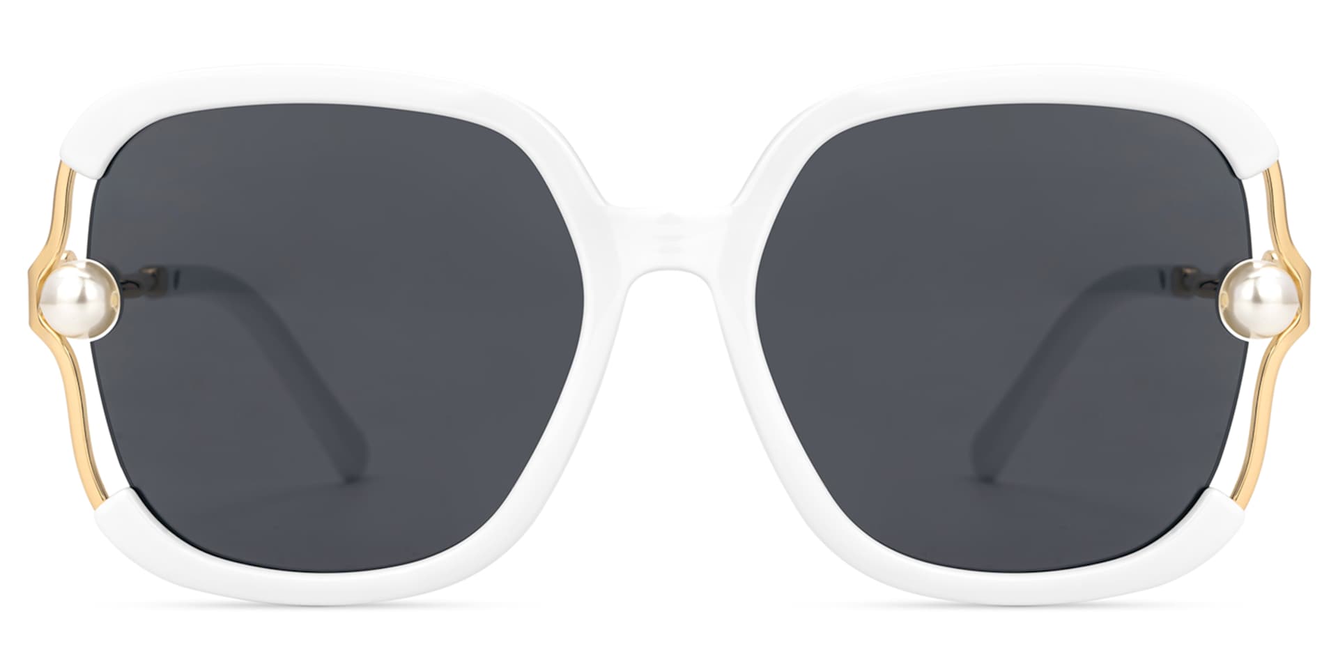Square White Sunglasses Frames0