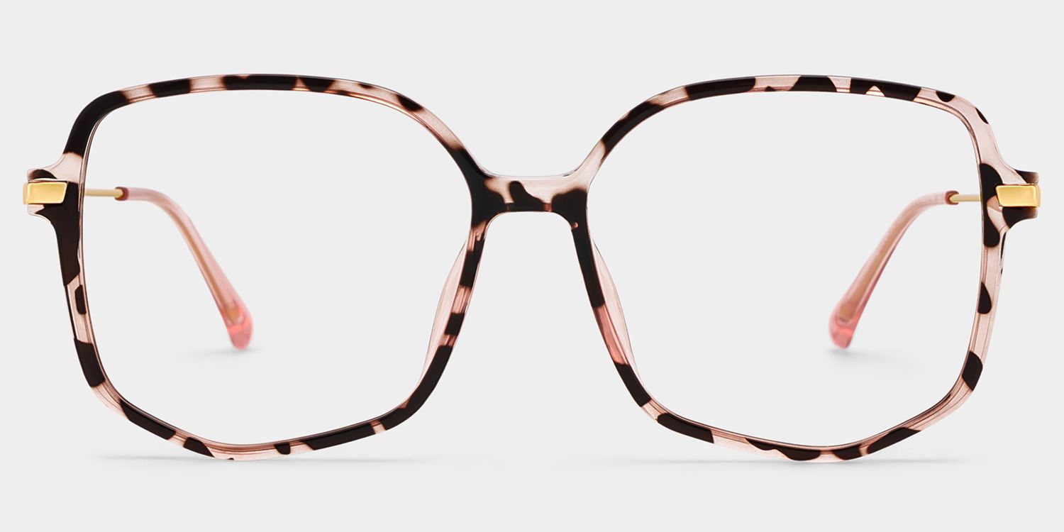 Payton Geometric Tortoise Color Frame Glasses | ZEELOOL0