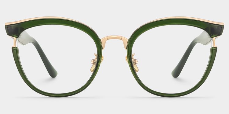 Laraine Cat Eye Green Glasses