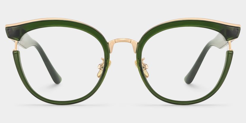 Laraine Cat Eye Green Glasses