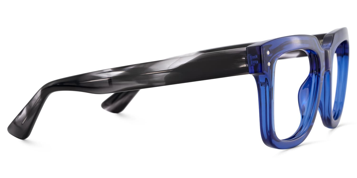 Square Spectacles For Men In Blue Color5