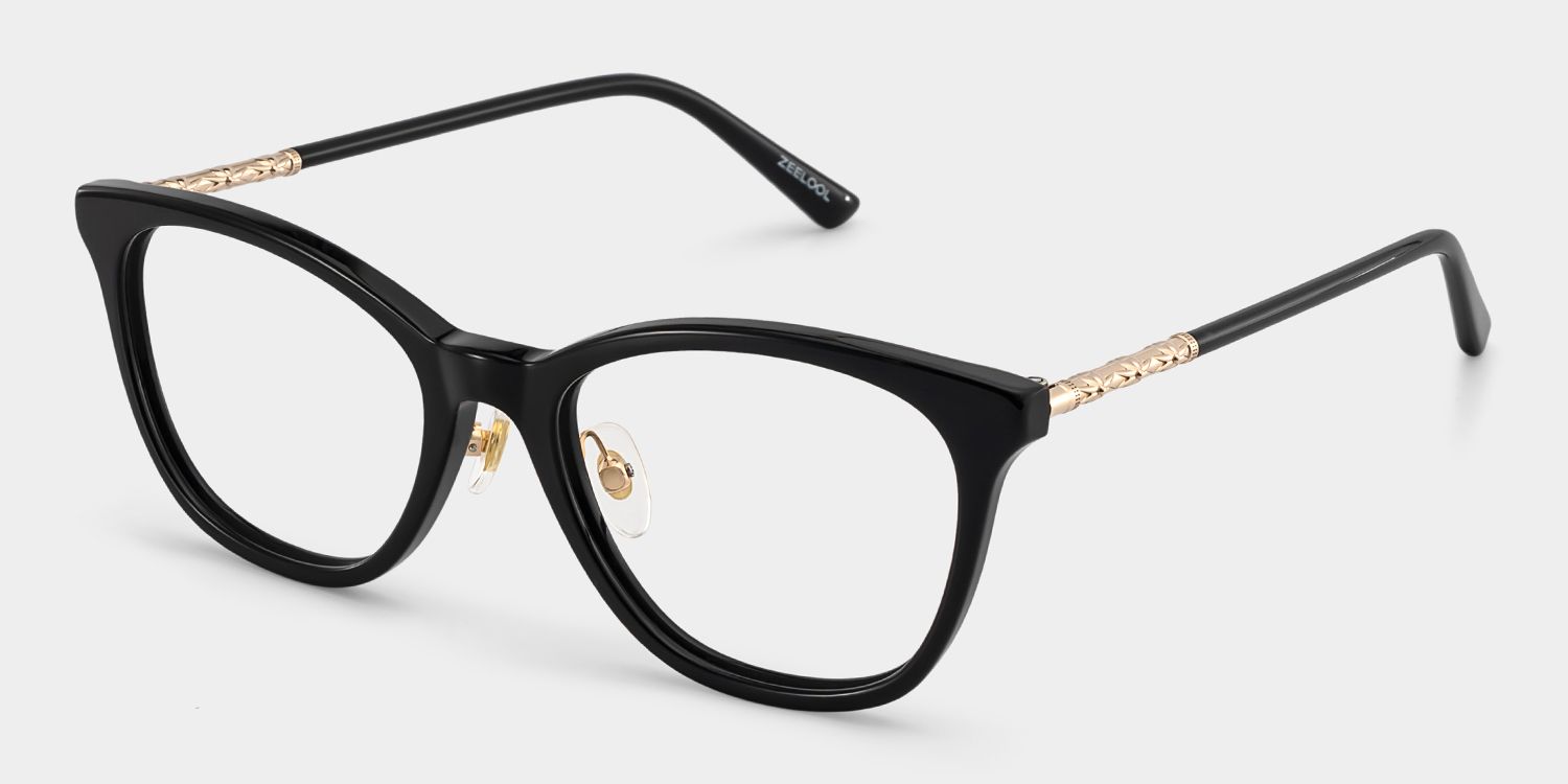 April Black Frame Glasses with Cat eye Frame Online | ZEELOOL3
