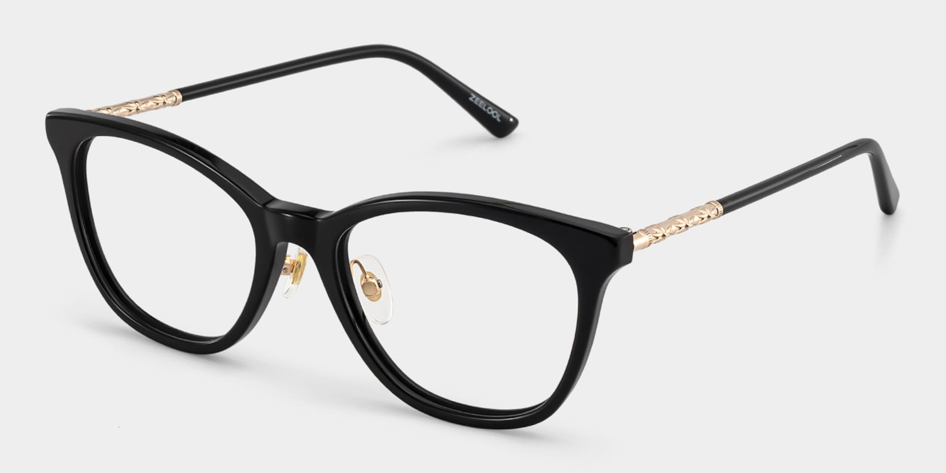 April Black Frame Glasses with Cat eye Frame Online | ZEELOOL3