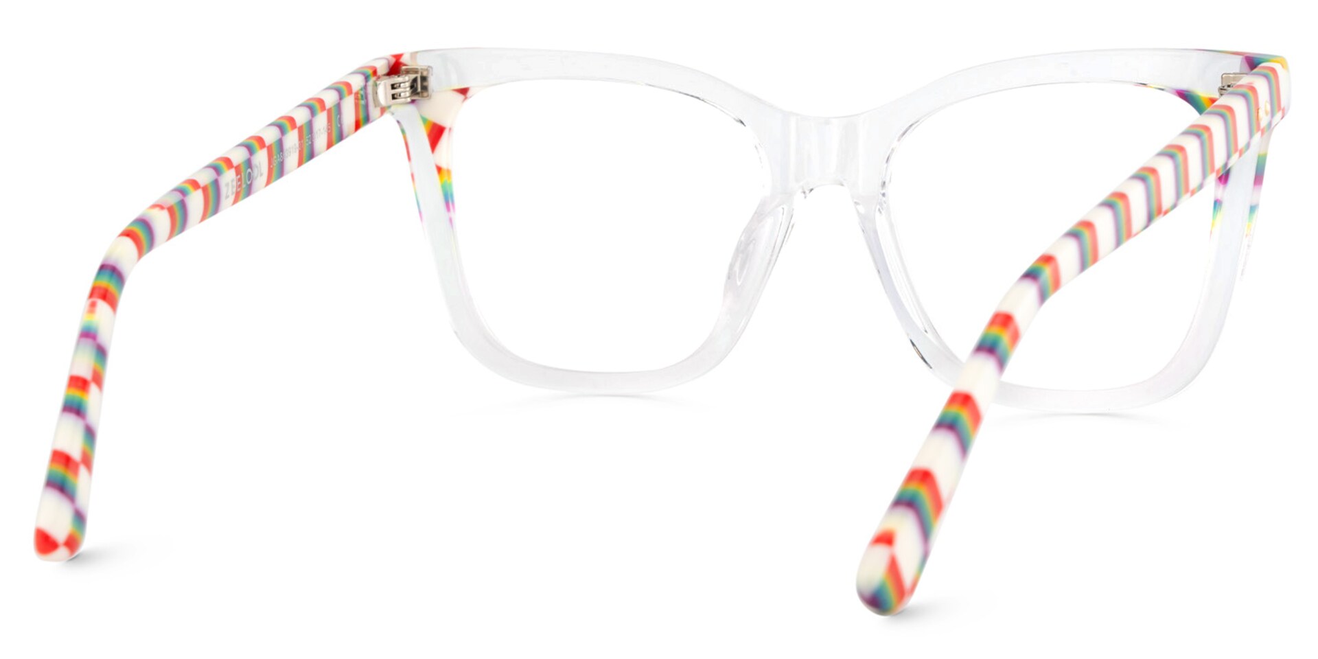 Square Clear Acetate Frame Eyeglasses | Zeelool5