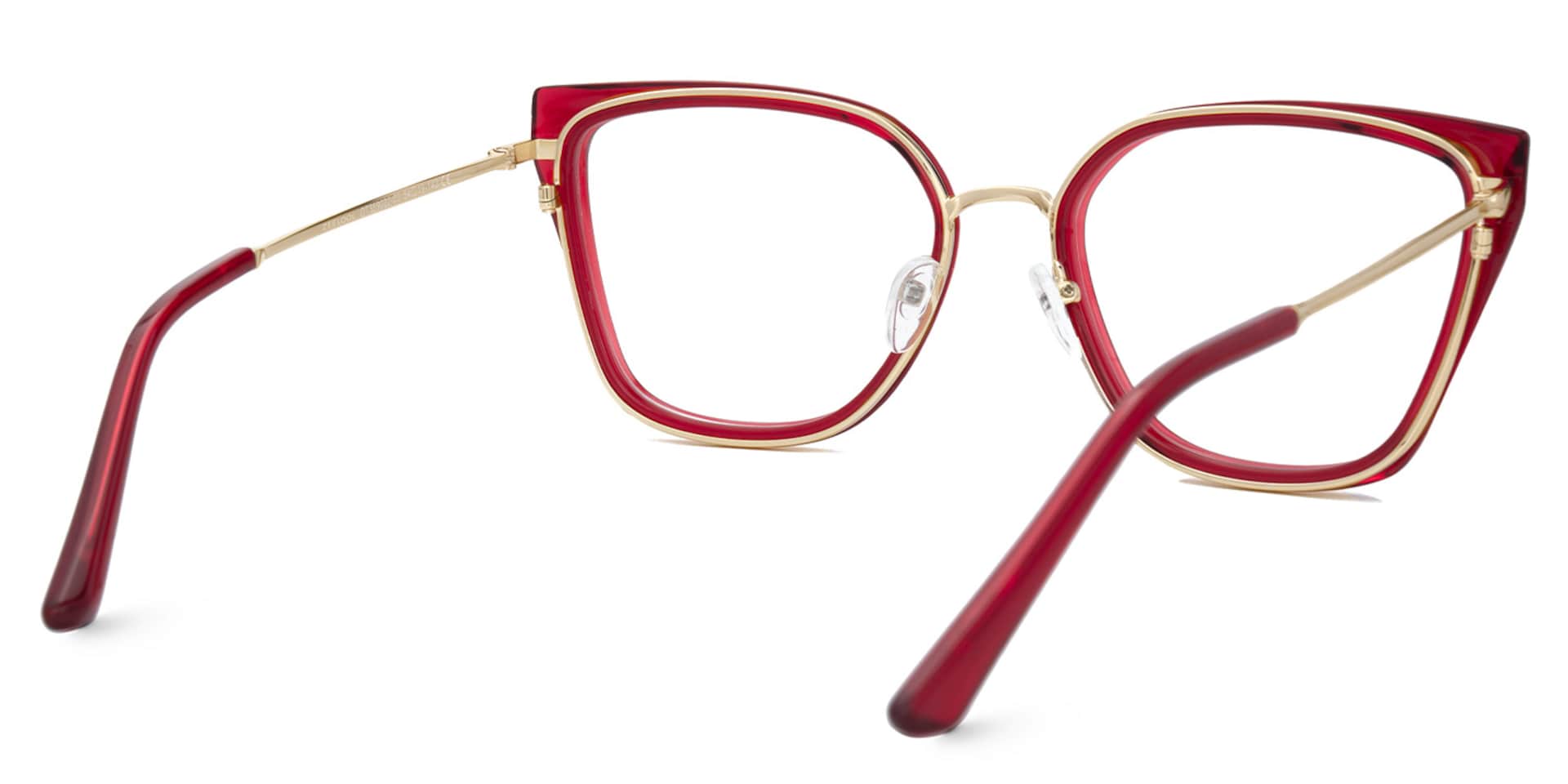 Martine Square Red Glasses | Zeelool Glasses3