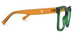 Ebony Square Green Glasses2