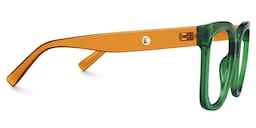 Ebony Square Green Glasses2