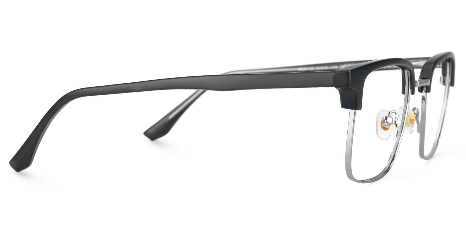 Booker Square Black-Silver Glasses2