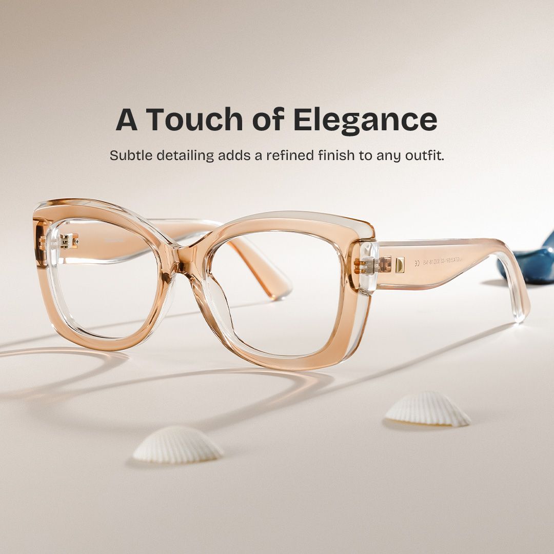 Rosie Thick Brown and Clear Butterfly Frames Glasses | ZEELOOL0