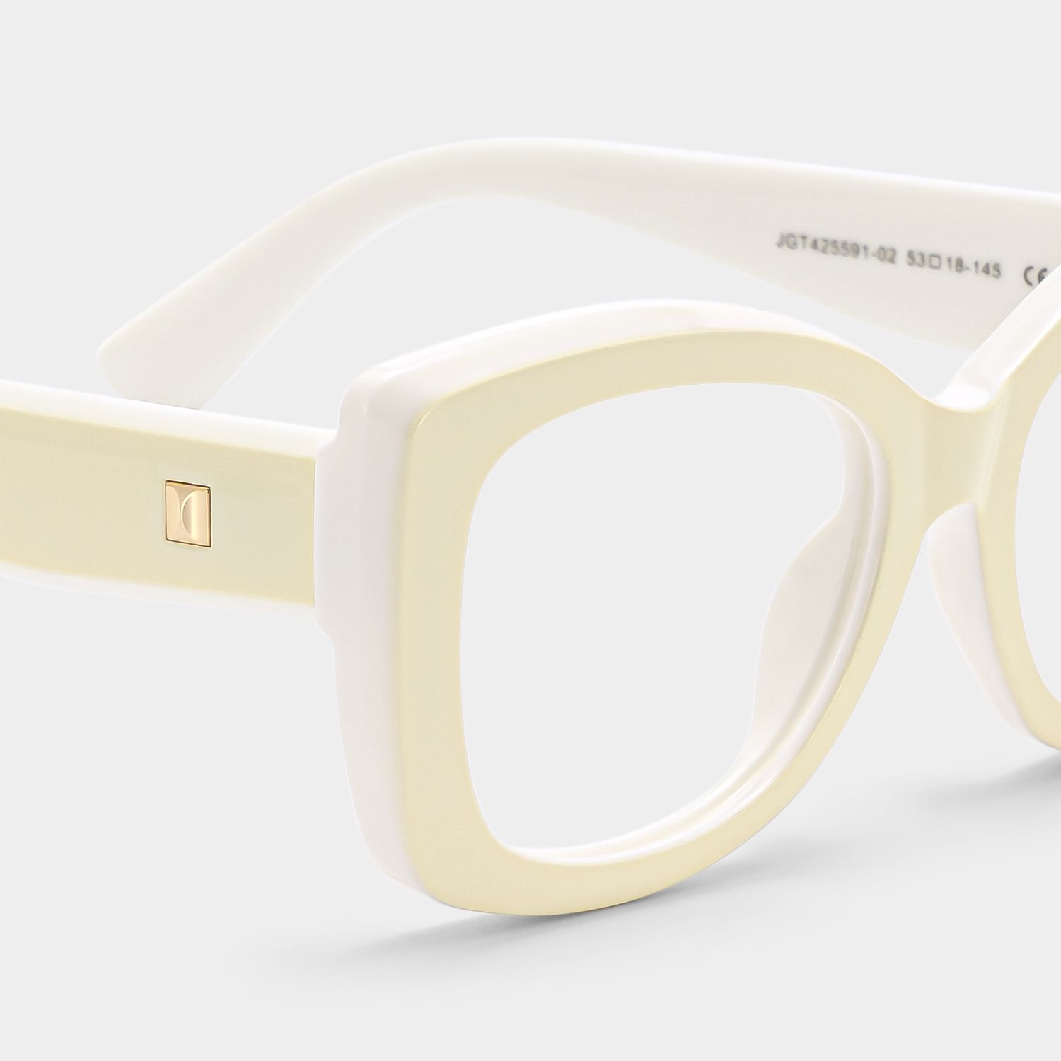 Rosie Cream Thick White Butterfly Frame Glasses | ZEELOOL4