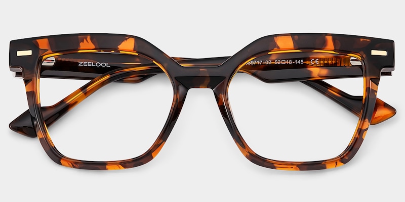 Tortoise Square Frame Glasses - Pinette on Sale | Zeelool2