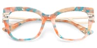 Kieran Rectangle Floral Glasses2