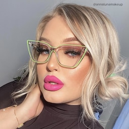 Yosef Cateye Green Glasses4