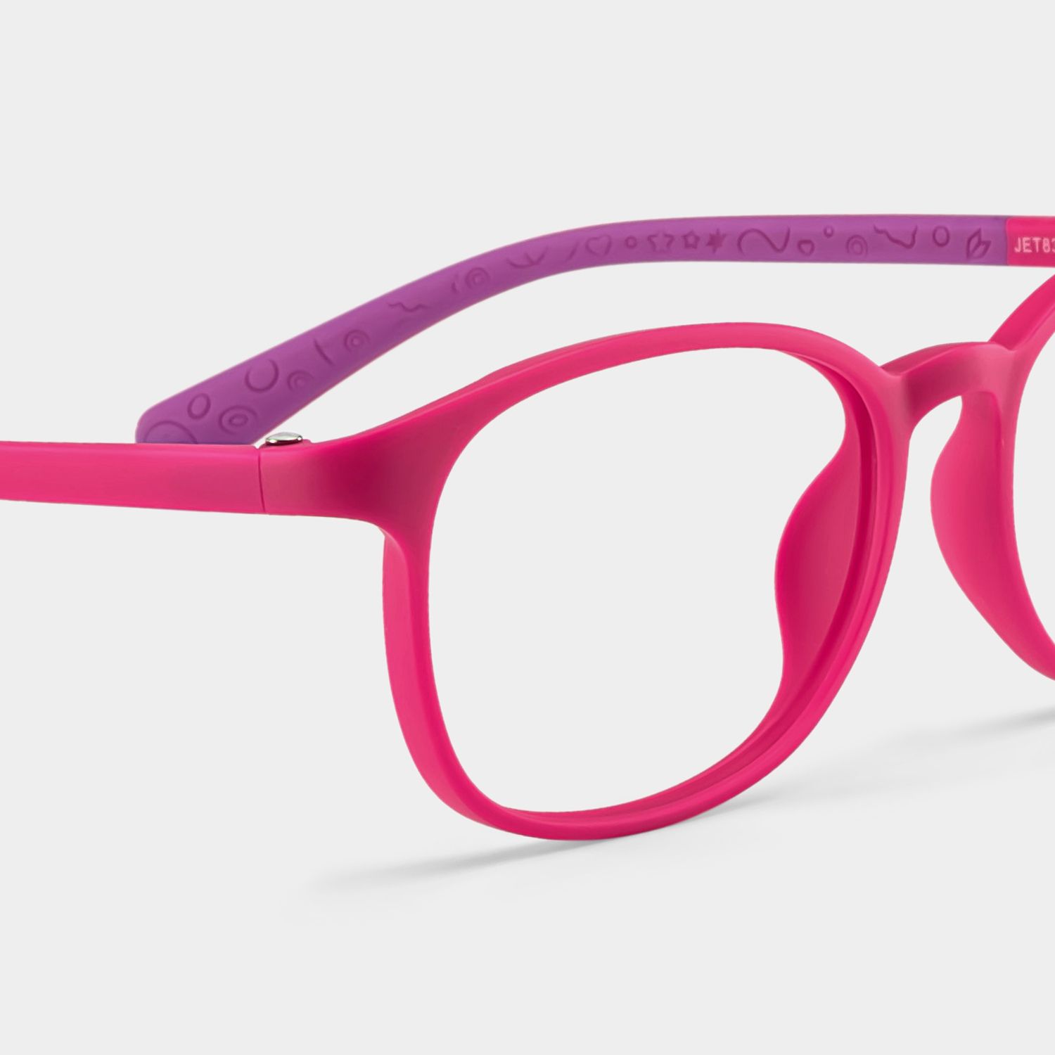 Kids Rectangle PinkAmaker Frame Glasses | Zeelool4
