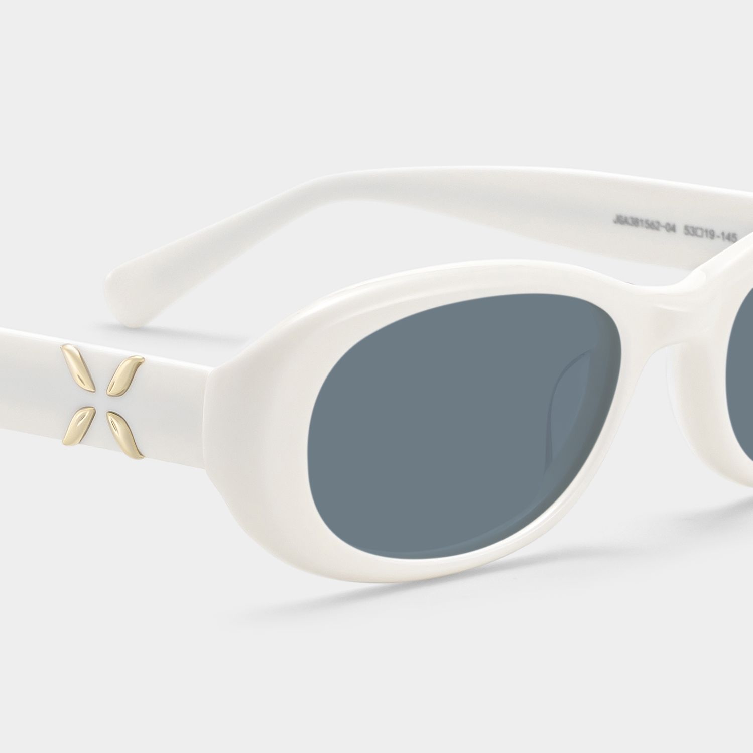 Catherine White Oval Frame Glasses Online | ZEELOOL4
