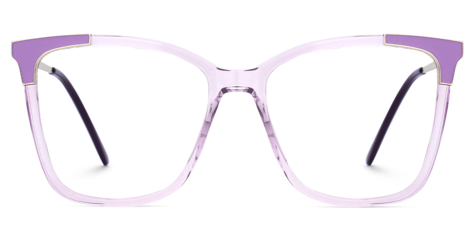 Purple Square Frame Glasses1