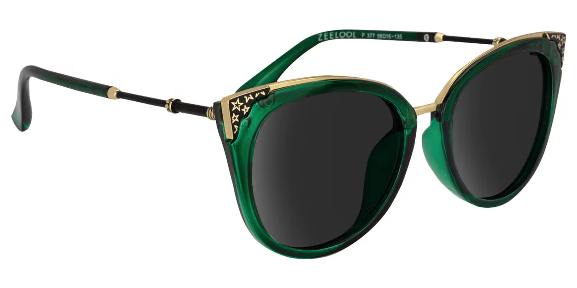 Dalton Cat Eye Sunglasses with Dark Green Frames2