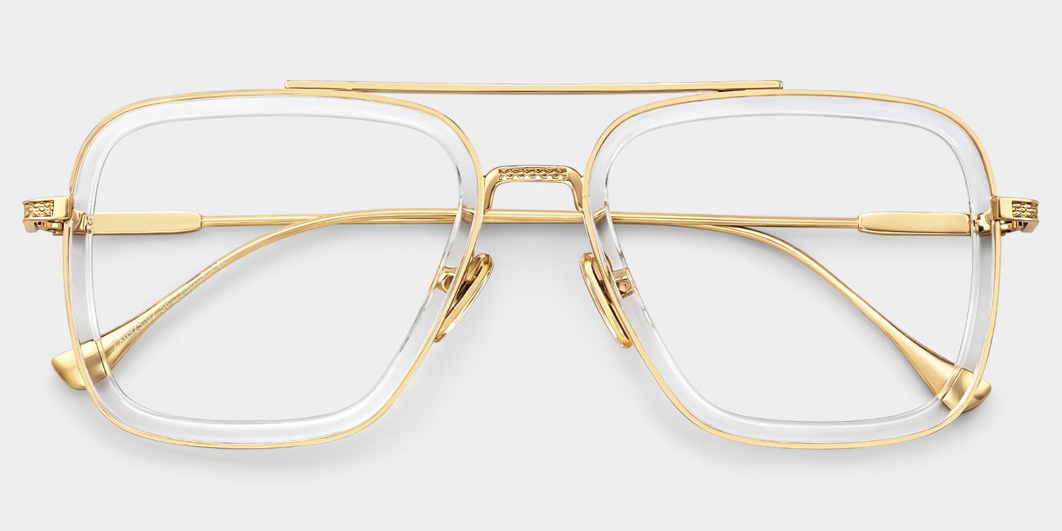 Gifford Aviator Clear Frame Glasses | Zeelool Optical3