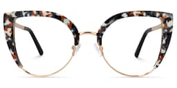 Brewer Cateye Orange-Floral Glasses0