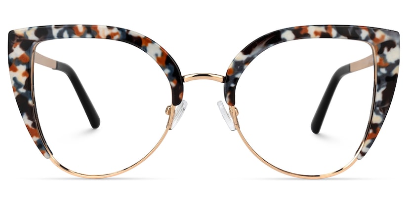Brewer Cateye Orange-Floral Glasses