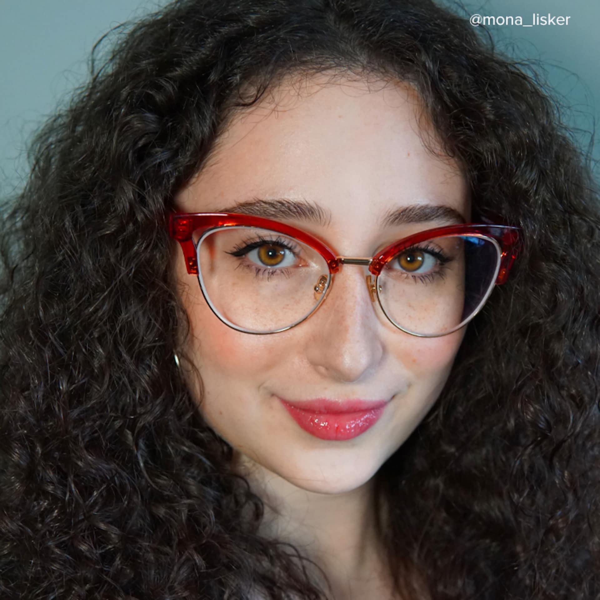 Charlene Browline Red Eyeglasses and Glasses Frames4