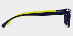 Robin Rectangle Black Yellow Glasses4