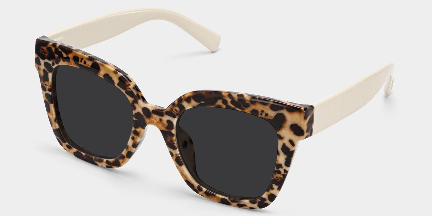 Malcolm Large Havana Sunglasses Frames With White Arms | Zeelool2