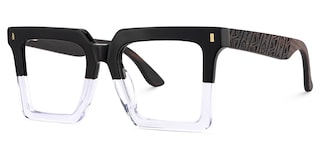 Pierre Square Black Crystal Glasses3