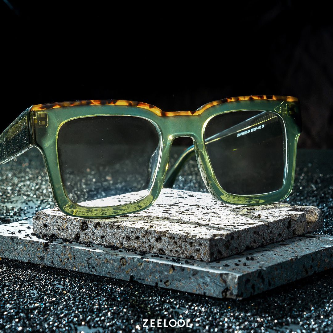 Vorse Square Green Color Frame Glasses for Men | Zeelool4