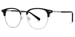 Geno Browline Black Glasses1
