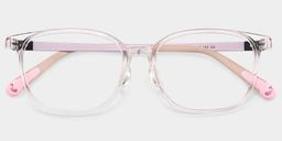 Lane Rectangle Pink Clear Glasses2