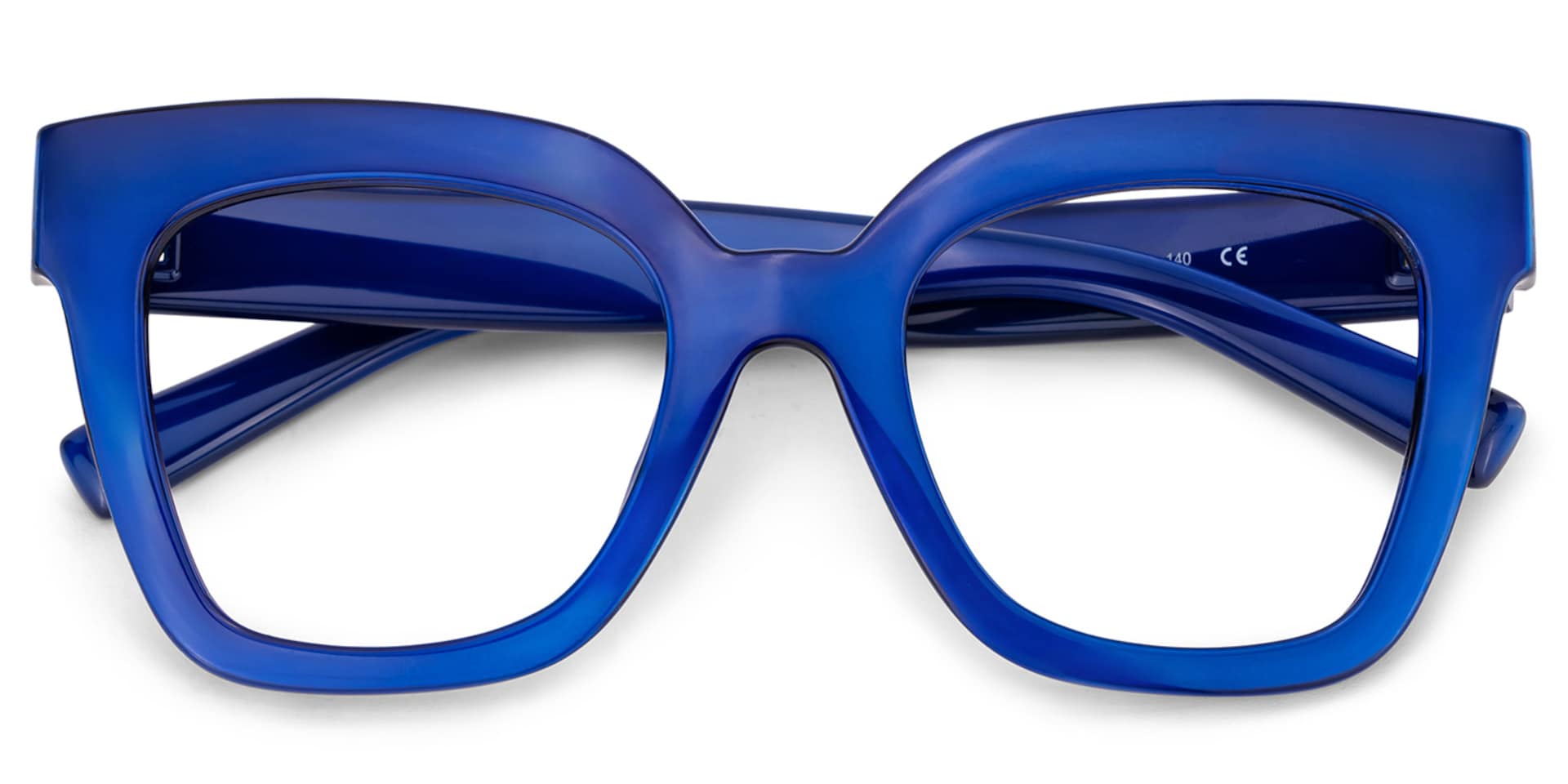 Malcolm Large Square Nerdy Glasses with Blue Color3