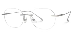 Aselie Rectangle Silver Glasses1