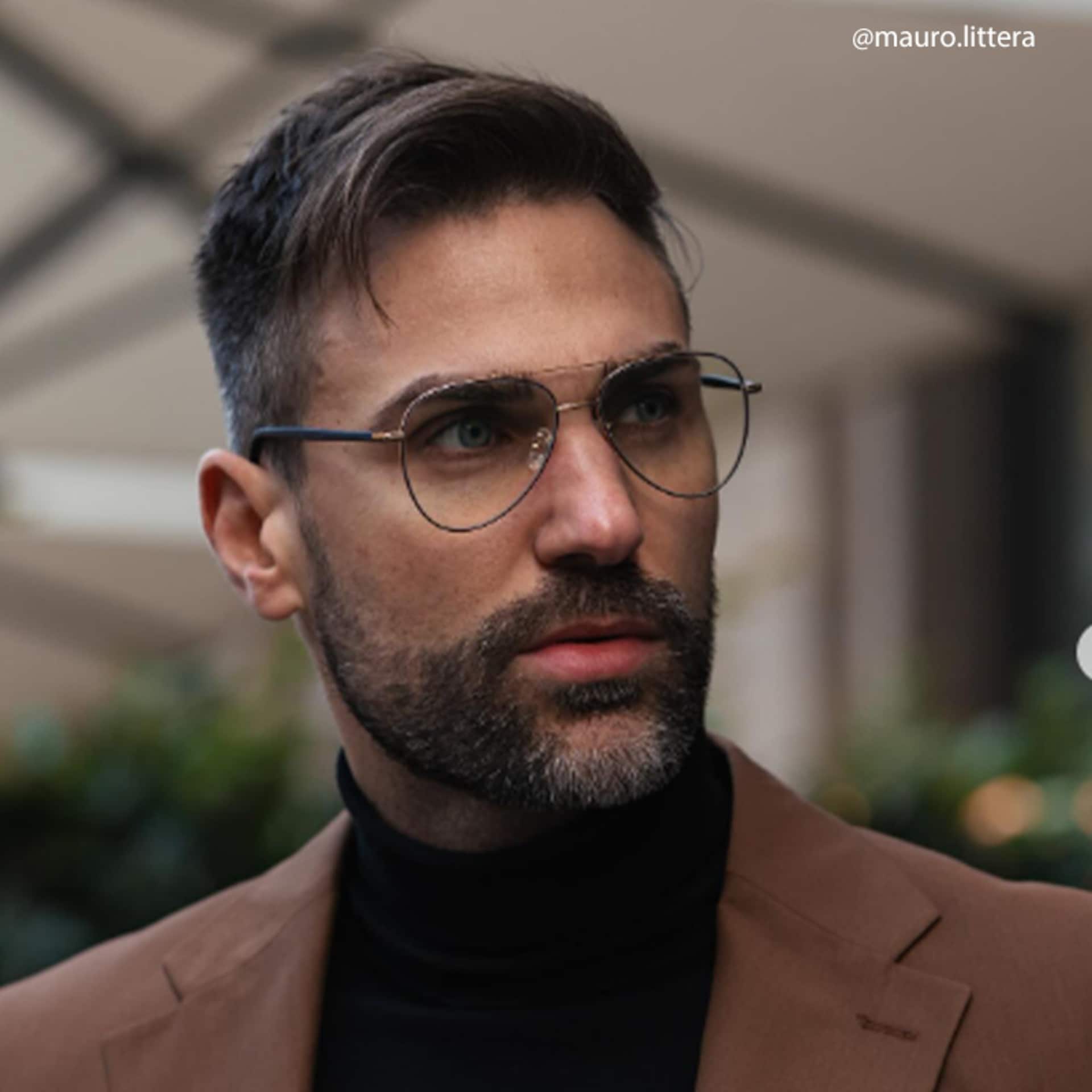 Paige Aviator Black-Gold Glasses | Zeelool Glasses7