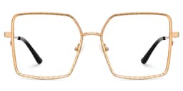 Toure Square Gold Glasses2